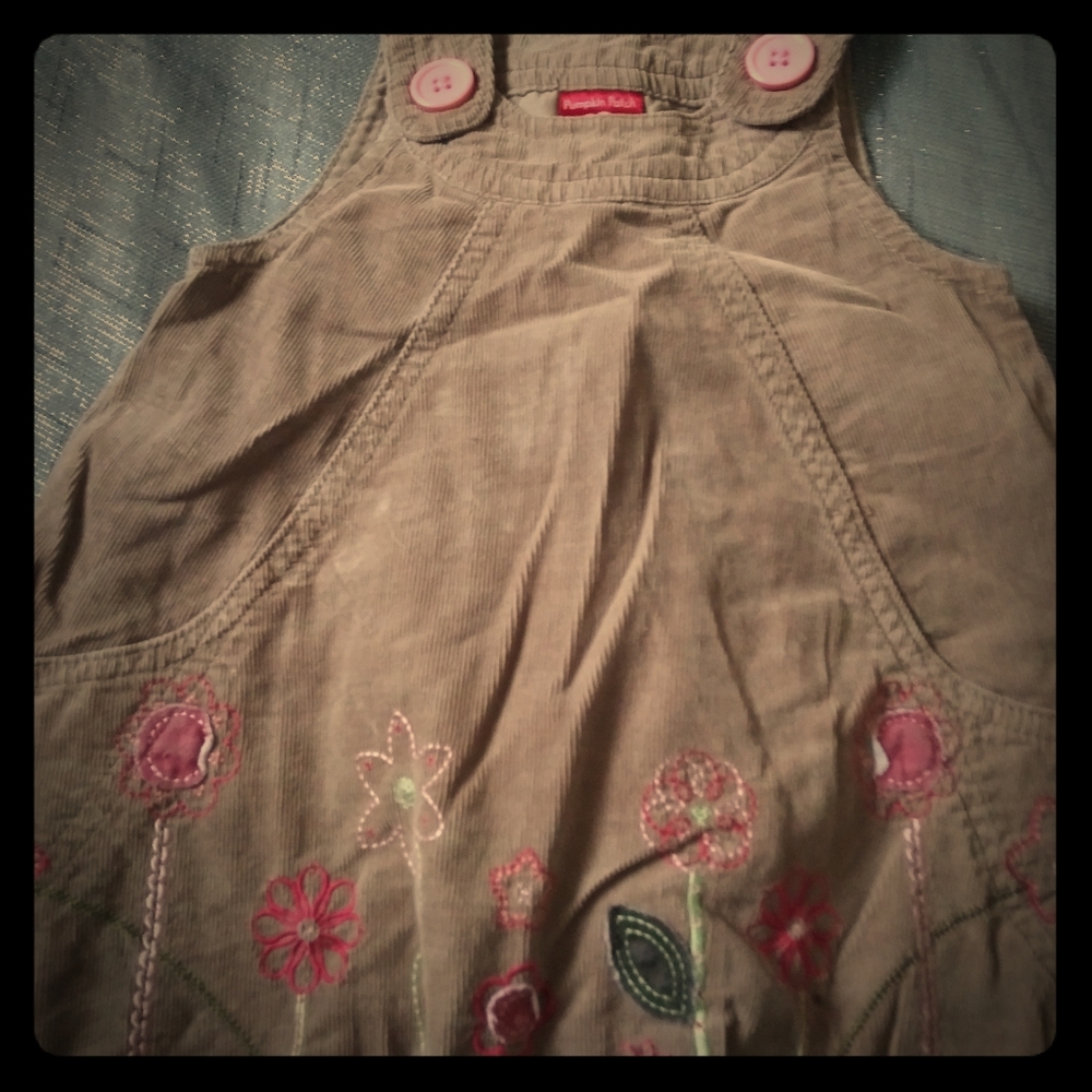 Girls Pumpkin Patch bubble brown cord dress 6-12